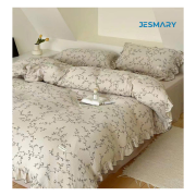 Set chăn ga gối đệm vải muslin phong cách vintage